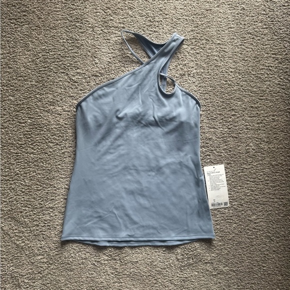 NWT Lululemon Asymmetric Angle Tank Top - Chambray, Size 10 - Picture 3 of 11
